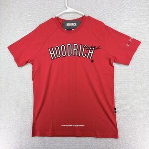 Hoodrich T-Shirt Mens Medium Red Hip Hop Street Wear Rap Y2K Double Sided